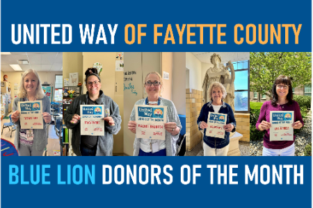 Blue Lions honor United Way April Donors of the Month
