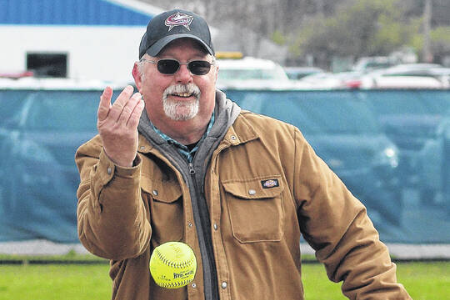 Mike Skaggs, WCHCS Director of Operations, throws ceremonial first pitch